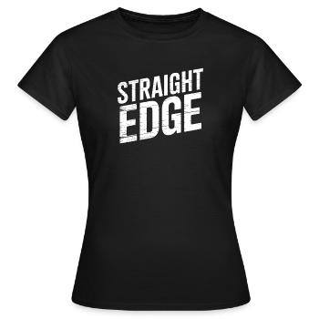 Straight Edge Schriftzug für Straight Edger Life - Frauen T-Shirt - Schwarz - Vorne - AI Model Female 172 dark (172cm)
