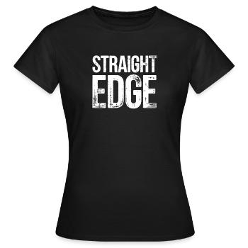 Straight Edge Schriftzug für Straight Edger Life - Frauen T-Shirt - Schwarz - Vorne - AI Model Female 172 dark (172cm)