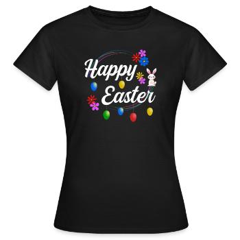 Happy Easter - Frauen T-Shirt - Schwarz - Vorne - AI Model Female 172 dark (172cm)