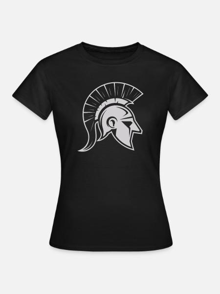 Spartanischer Krieger - Frauen T-Shirt - Schwarz