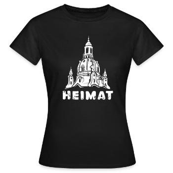 Heimat Frauenkirche Dresden - Stadt Liebe - Frauen T-Shirt - Schwarz - Vorne - AI Model Female 172 dark (172cm)