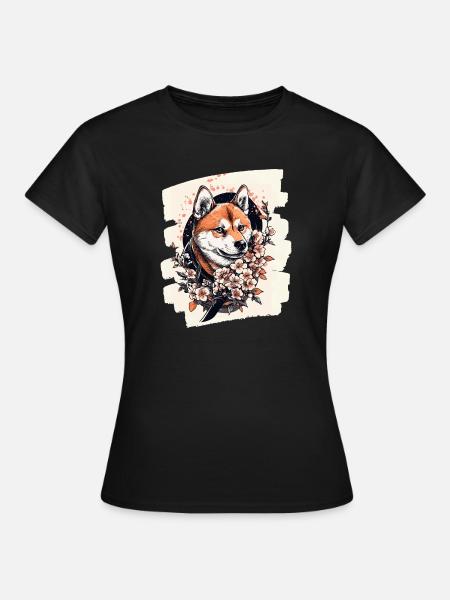 Shiba Inu - Frauen T-Shirt - Schwarz