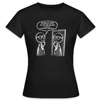 kompetente Beratung - Frauen T-Shirt - Schwarz - Vorne - AI Model Female 172 dark (172cm)