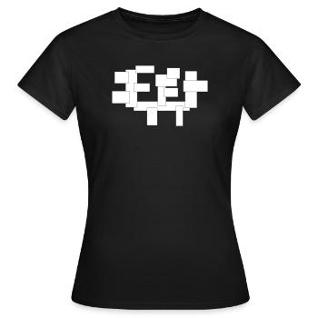 rectangles just squares in composition - Women's T-Shirt - black - Front - AI Model Female 172 dark (172cm)