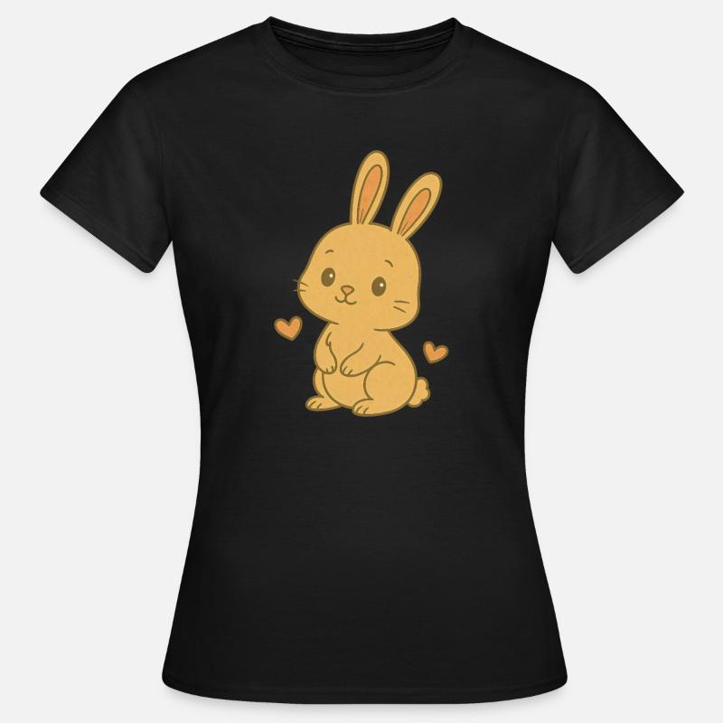 Bunny Bunny Spring Summer Easter Garden - Women's T-Shirt - black
