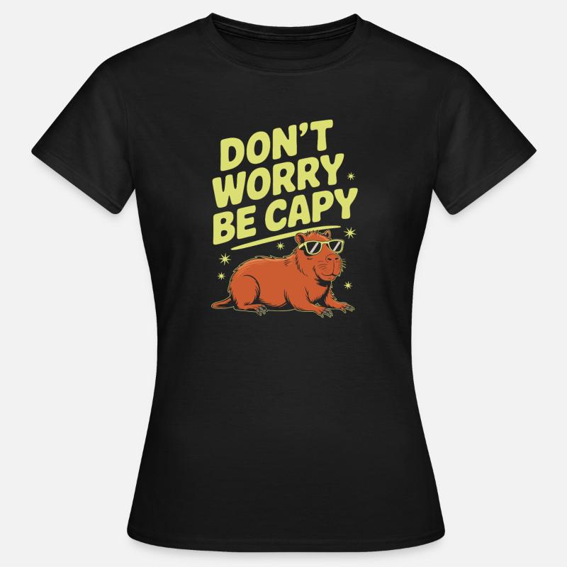 Capybara Bare rolig, vær Capybara gnaver - T-shirt dam - svart