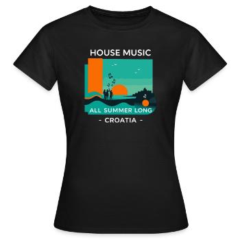 Croatie House Music - T-shirt Femme - noir - Devant - AI Model Female 172 dark (172cm)