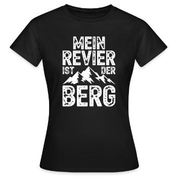 My territory is the mountain - Women's T-Shirt - black - Front - AI Model Female 172 dark (172cm)