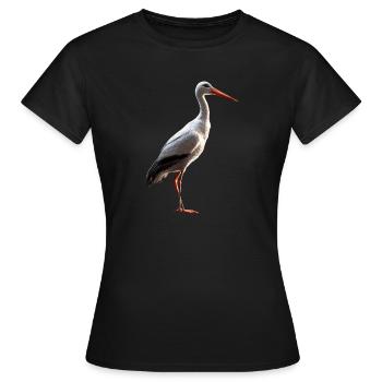 Stork Lover White Stork Giant Stork Storks Storks - Women's T-Shirt - black - Front - AI Model Female 172 dark (172cm)