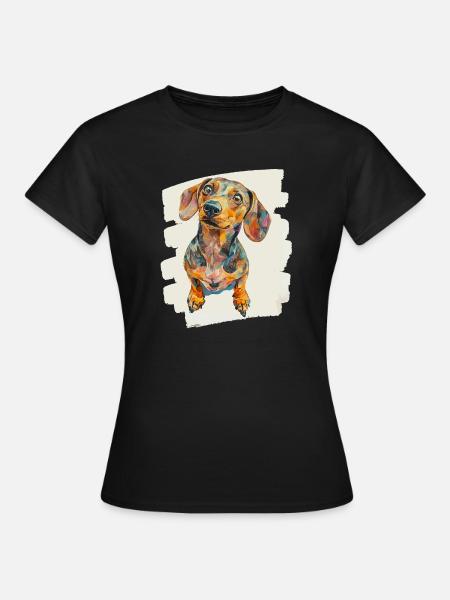 Dackel - Frauen T-Shirt - Schwarz