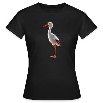 Stork Lover White Stork Giant Stork Storks Storks - Women's T-Shirt - black - Front - AI Model Female 172 dark (172cm)
