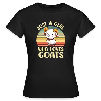 Chèvre Chèvre - T-shirt Femme - noir - Devant - AI Model Female 172 dark (172cm)