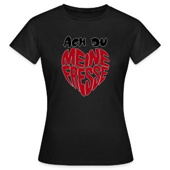 Ach du meine Fresse - Frauen T-Shirt - Schwarz - Vorne - AI Model Female 172 dark (172cm)