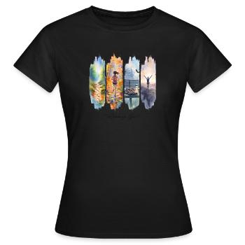 Running Girl Gift Running Girl Motivation - Women's T-Shirt - black - Front - AI Model Female 172 dark (172cm)