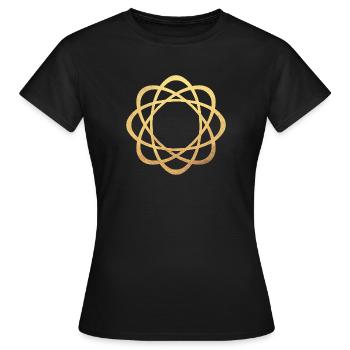 Yoga Luxus Gold Mandala Meditation Konzentration - Frauen T-Shirt - Schwarz - Vorne - AI Model Female 172 dark (172cm)