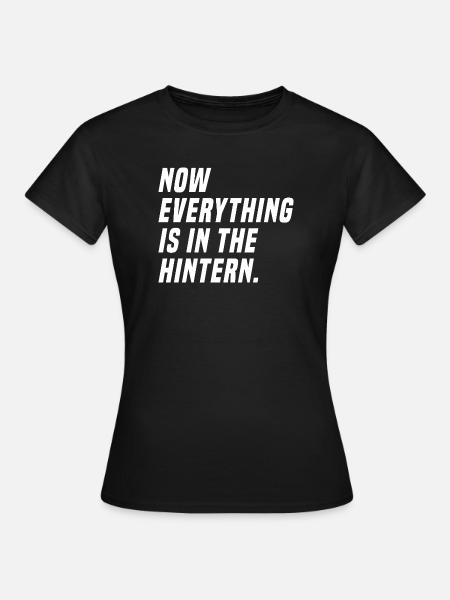 Lustiger Denglisch Spruch - Frauen T-Shirt - Schwarz