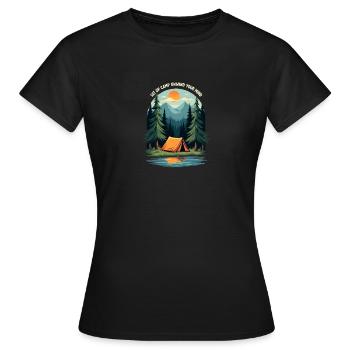 Camping Love - entspannen Sie Ihren Geist - Frauen T-Shirt - Schwarz - Vorne - AI Model Female 172 dark (172cm)