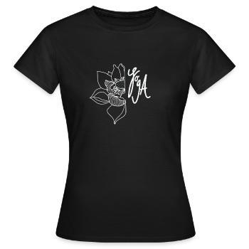 Lotus Yoga - T-shirt Femme - noir - Devant - AI Model Female 172 dark (172cm)
