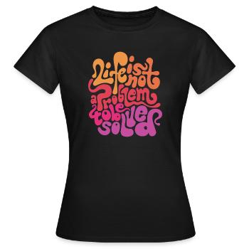 Psychedelische Wortwahl - Frauen T-Shirt - Schwarz - Vorne - AI Model Female 172 dark (172cm)
