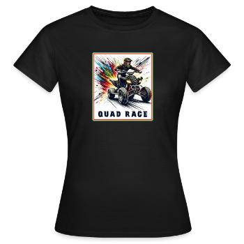 Quad Race – Speed Explosion - Frauen T-Shirt - Schwarz - Vorne - AI Model Female 172 dark (172cm)