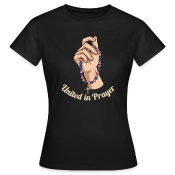 Unis dans la prière - T-shirt Femme - noir - Devant - AI Model Female 172 dark (172cm)