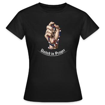 Unis dans la prière - T-shirt Femme - noir - Devant - AI Model Female 172 dark (172cm)