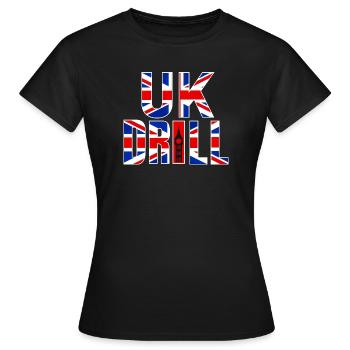 UK DRILL - T-shirt Femme - noir - Devant - AI Model Female 172 dark (172cm)