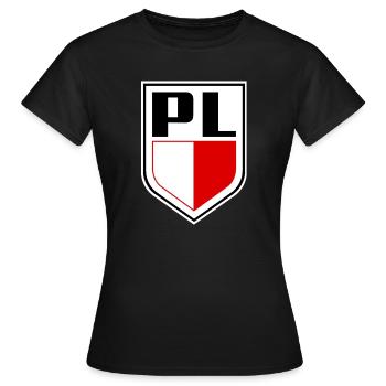 Polish flag national colours Polish - Women's T-Shirt - black - Front - AI Model Female 172 dark (172cm)