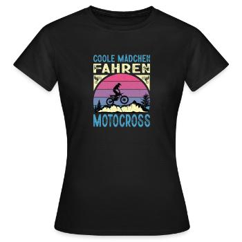 Biker Motorradfahrer Motorrad Geschenke Geburtstag - Frauen T-Shirt - Schwarz - Vorne - AI Model Female 172 dark (172cm)