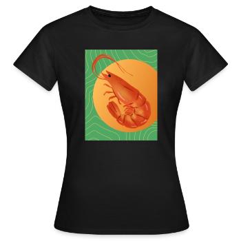 Maximalist Shrimp - Frauen T-Shirt - Schwarz - Vorne - AI Model Female 172 dark (172cm)