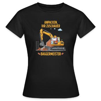 Maître excavatrice licorne - T-shirt Femme - noir - Devant - AI Model Female 172 dark (172cm)