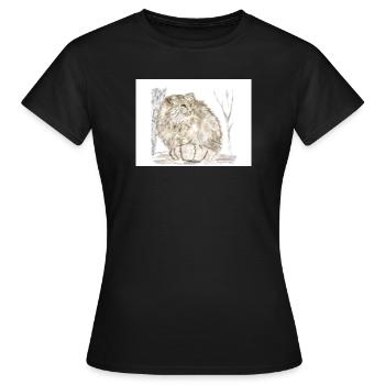 Manul wild cat - Women's T-Shirt - black - Front - AI Model Female 172 dark (172cm)