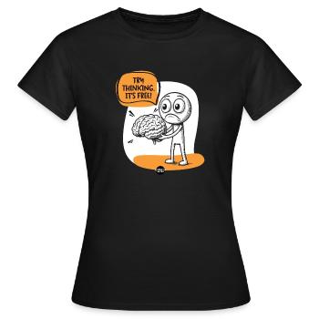 Brain. Some Assembly Required. - Women's T-Shirt - black - Front - AI Model Female 172 dark (172cm)