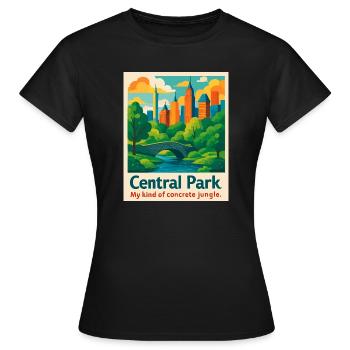 Ambiance de Central Park - T-shirt Femme - noir - Devant - AI Model Female 172 dark (172cm)