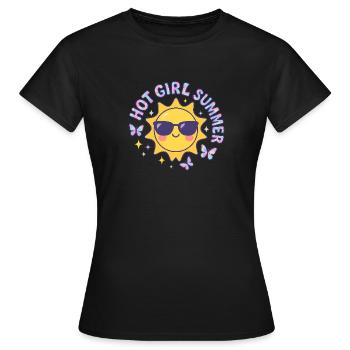 Hot Girl Summer - Women's T-Shirt - black - Front - AI Model Female 172 dark (172cm)