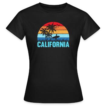 California - Frauen T-Shirt - Schwarz - Vorne - AI Model Female 172 dark (172cm)