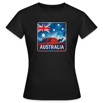 Conception de l’Outback australien - T-shirt Femme - noir - Devant - AI Model Female 172 dark (172cm)