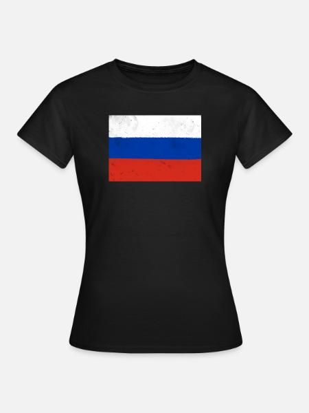 Flag of Russia - Women's T-Shirt - black