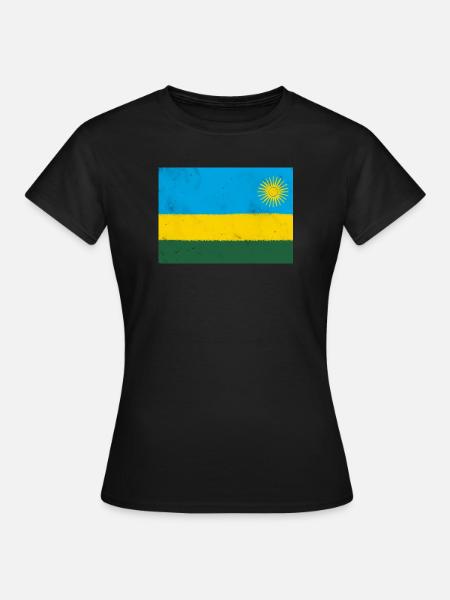 Flagge von Ruanda - Frauen T-Shirt - Schwarz