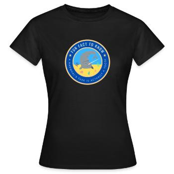 A Narwhal's tusk is actually a tooth - Women's T-Shirt - black - Front - AI Model Female 172 dark (172cm)