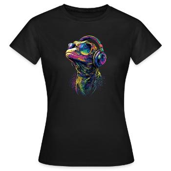 Monitor lizard, reptile, Komodo dragon, banded monitor lizard, lizard - Women's T-Shirt - black - Front - AI Model Female 172 dark (172cm)