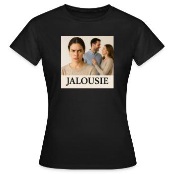 Jalousie - T-shirt Femme - noir - Devant - AI Model Female 172 dark (172cm)