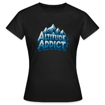 Altitude Addict - Frauen T-Shirt - Schwarz - Vorne - AI Model Female 172 dark (172cm)