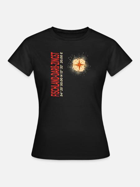 Fischland - Darss - Zingst - Frauen T-Shirt - Schwarz