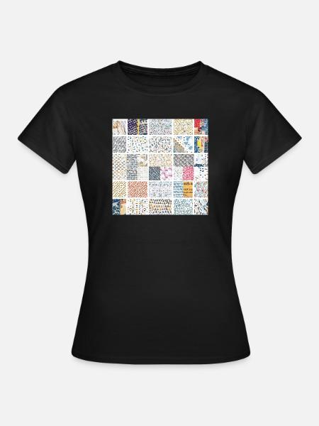 Abstrakte Mosaikmuster-Kunstsammlung - Frauen T-Shirt - Schwarz