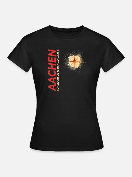 Aachen - Frauen T-Shirt - Schwarz