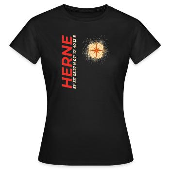 Herne - Frauen T-Shirt - Schwarz - Vorne - AI Model Female 172 dark (172cm)