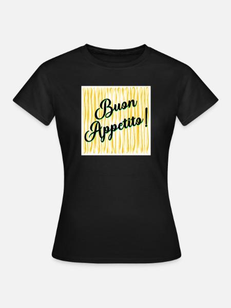 Spaghetti Guten Appetit - Frauen T-Shirt - Schwarz