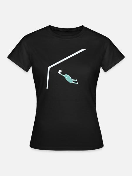 Torfrau – Keine Angst vor dem Ball, nur Mut im Tor - Frauen T-Shirt - Schwarz
