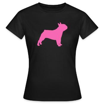 Carlin Rose Chien Carlin Vie Animal Amour Animal Rose - T-shirt Femme - noir - Devant - AI Model Female 172 dark (172cm)